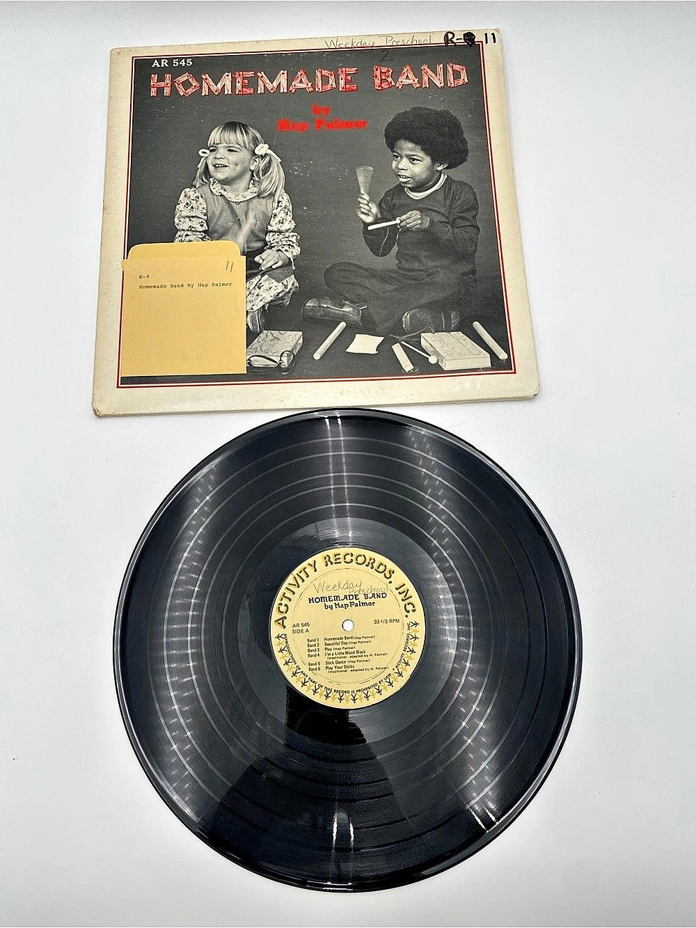 Activity Records Homemade Band Vinyl Record Album Black & Red